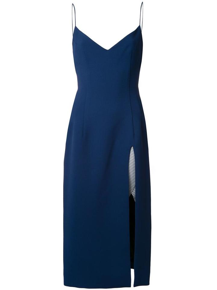 Christopher Esber Side Slit Dress, Women's, Size: 12, Blue, Polyester