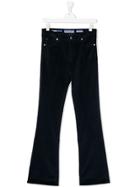 Jacob Cohen Junior Teen Flared Ribbed Trousers - Blue