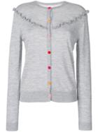 Chinti & Parker Lace Yoke Cardigan - Grey