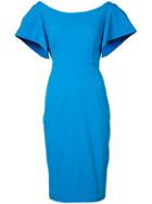 Milly - Fitted Cocktail Dress - Women - Cotton/polyester - 10, Blue, Cotton/polyester