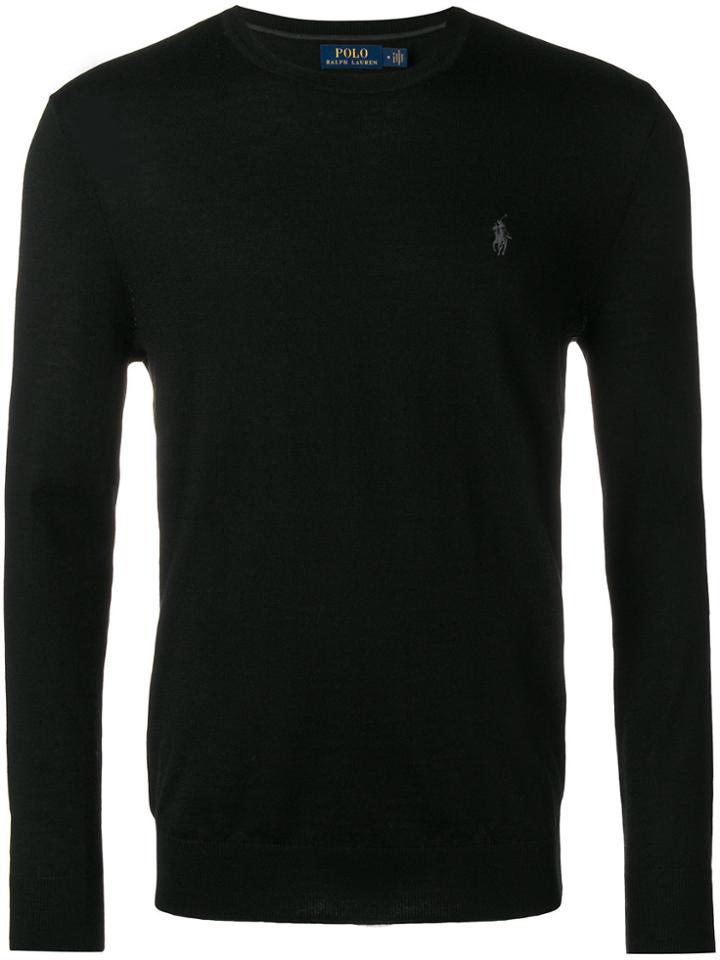 Polo Ralph Lauren Logo Fitted Sweater - Black