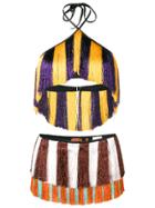 Missoni Mare Mixed Stripe Fringed Bikini - Multicolour