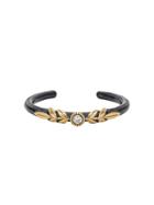 Fendi Crystal-embellished Enamelled Bracelet - Black