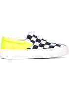 Wooster + Lardini Checked Detail Slip-on Sneakers