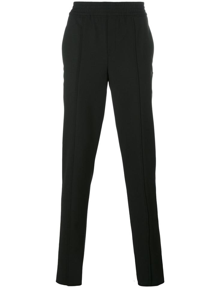 Neil Barrett Slim Fit Track Pants, Men's, Size: 48, Black, Cotton/polyester/spandex/elastane/virgin Wool