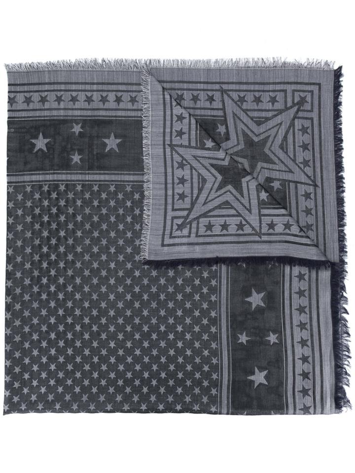 Givenchy Stars Embroidered Scarf - Black
