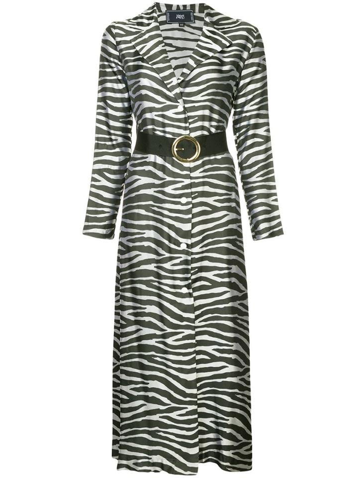 Taller Marmo Zebra Print Dress - Metallic