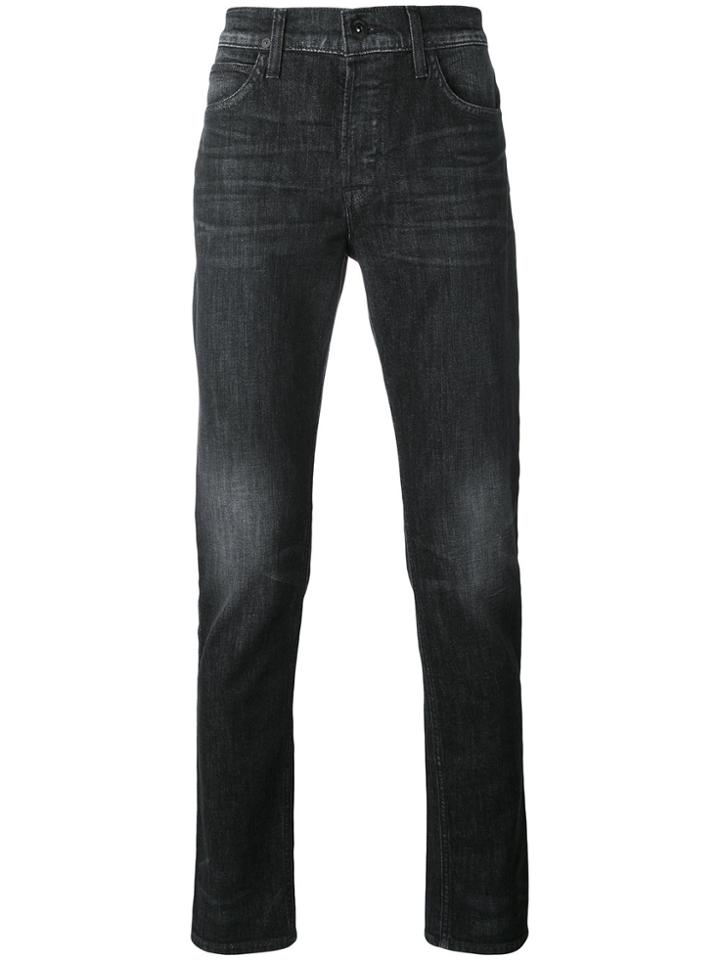 Hudson Straight Leg Faded Jeans - Grey