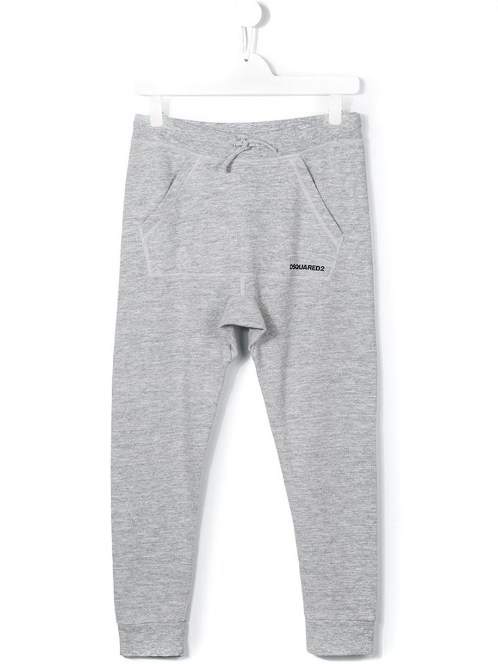 Dsquared2 Kids Drop-crotch Track Pants, Boy's, Size: 16 Yrs, Grey