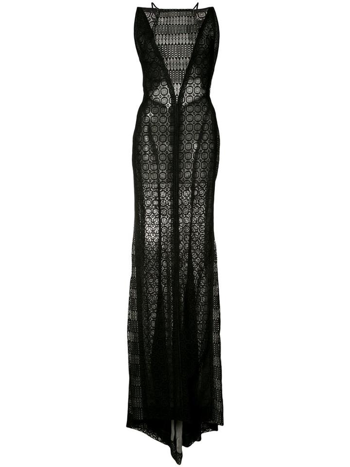 J. Mendel - Lace Gown - Women - Cotton/viscose - 4, Women's, Black, Cotton/viscose