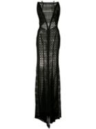 J. Mendel - Lace Gown - Women - Cotton/viscose - 4, Women's, Black, Cotton/viscose