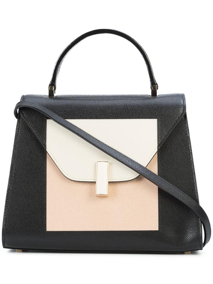 Valextra Foldover Shoulder Bag - Black