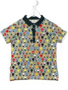 Fendi Kids Lightbulb Print Polo Shirt, Boy's, Size: 9 Yrs, Grey