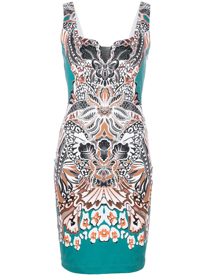 Just Cavalli Floral Print Mini Dress - Green