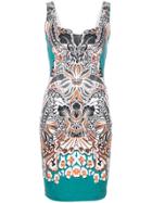 Just Cavalli Floral Print Mini Dress - Green