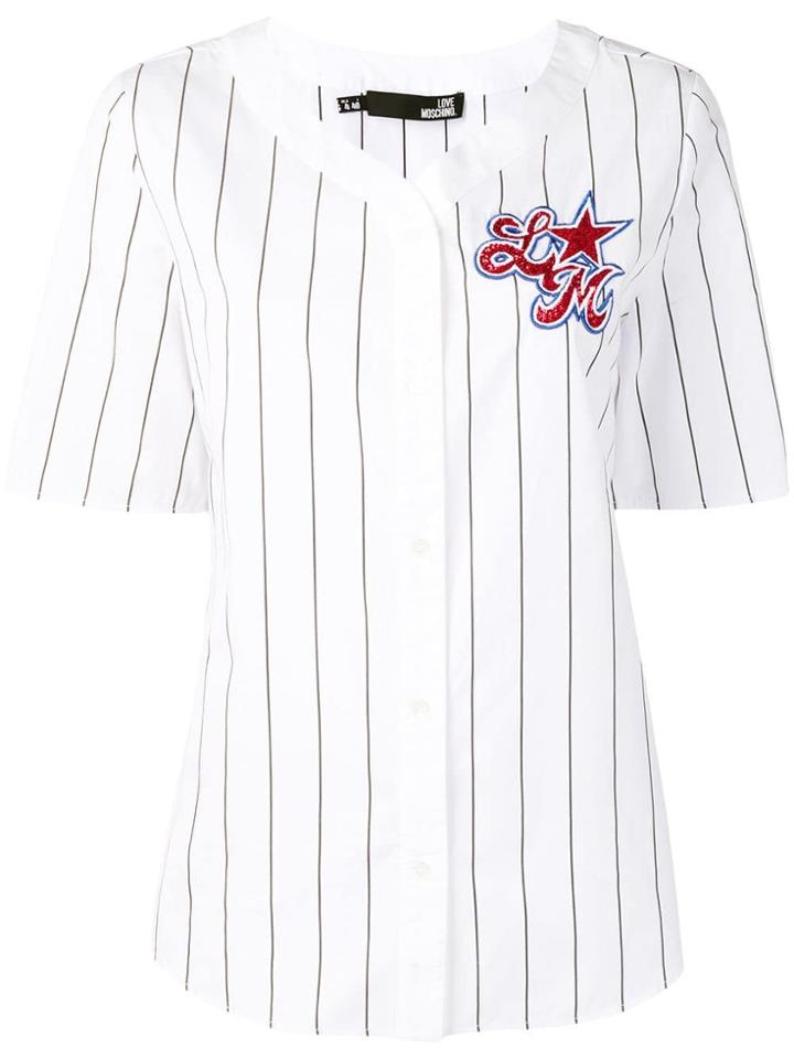 Love Moschino Sequin Embellished Shirt - White