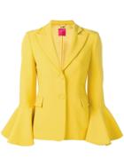 Blumarine Ruffle Sleeve Blazer - Yellow