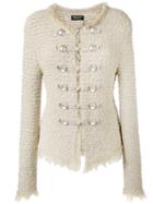 Twin-set - Boucle Military Jacket - Women - Cotton/polyamide/polyester/viscose - Xs, Nude/neutrals, Cotton/polyamide/polyester/viscose