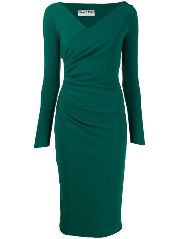 Le Petite Robe Di Chiara Boni Ruched Style Dress - Green
