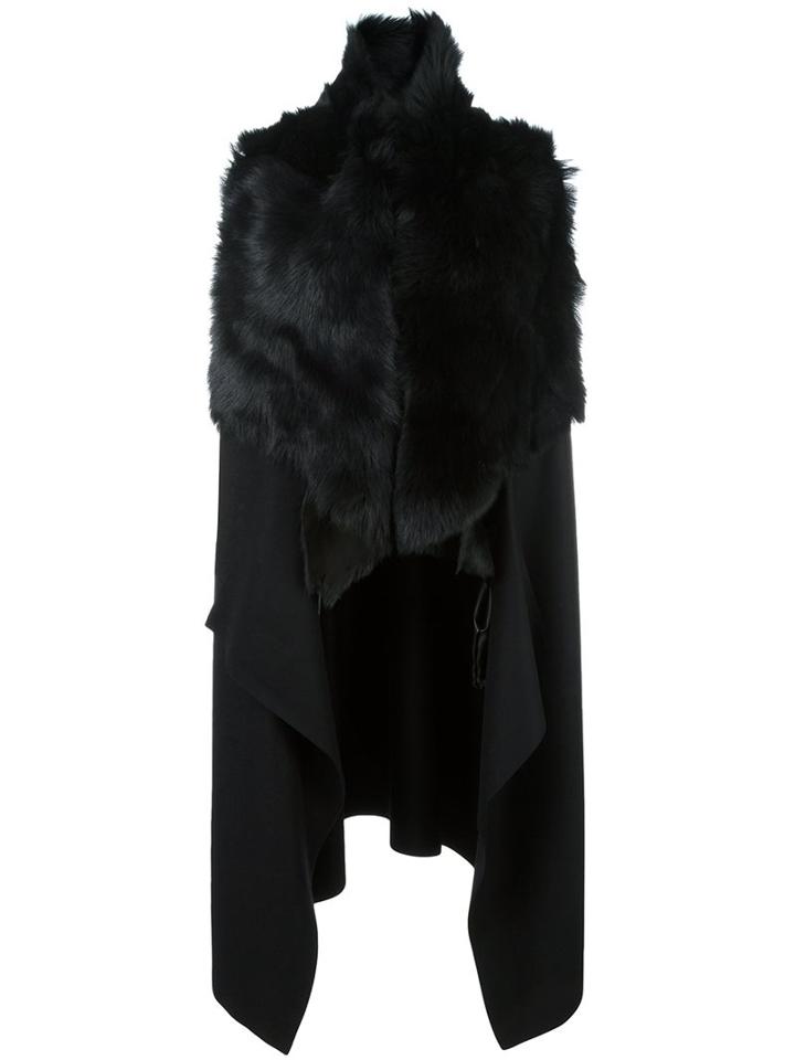 Andrea Ya'aqov Shearling Waistcoat, Women's, Size: Medium, Black, Sheep Skin/shearling/polyester/virgin Wool