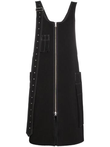 Blindness Cotton Zipped Dress - Black