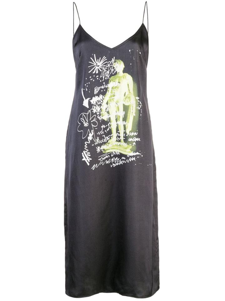 Proenza Schouler Pswl Printed Sketch Shift Dress - Black
