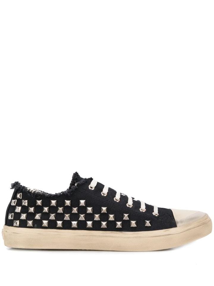 Saint Laurent Bedford Studded Sneakers - Black