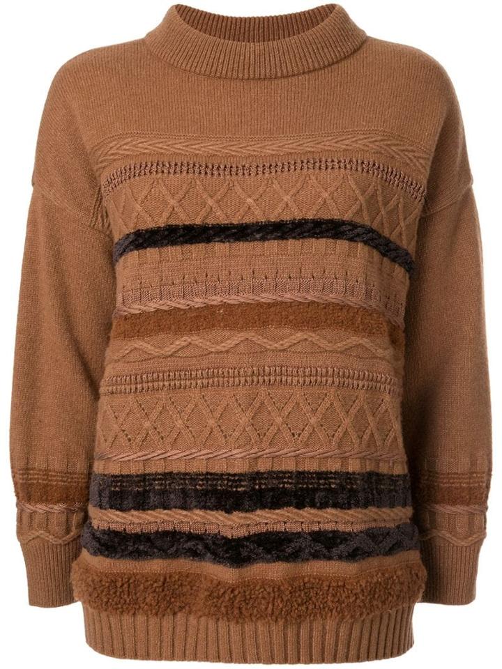 Coohem Solid Tweedy Knit Jumper - Brown