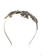 Alberta Ferretti Stone Embellished Twisted Tiara, Grey