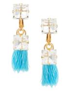 Serpui Hanging Tassel Earrings - Blue