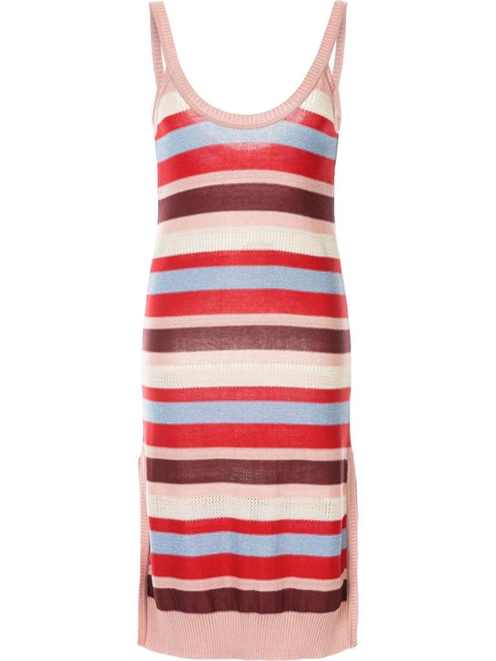 Suboo Midsummer Knitted Stripe Mini Dress - Pink
