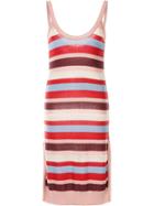 Suboo Midsummer Knitted Stripe Mini Dress - Pink