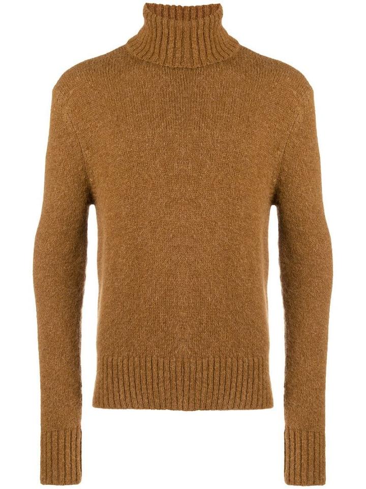Ami Paris Turtle Neck Sweater - Brown