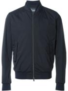 Herno Classic Bomber Jacket, Men's, Size: 54, Blue, Polyamide/spandex/elastane