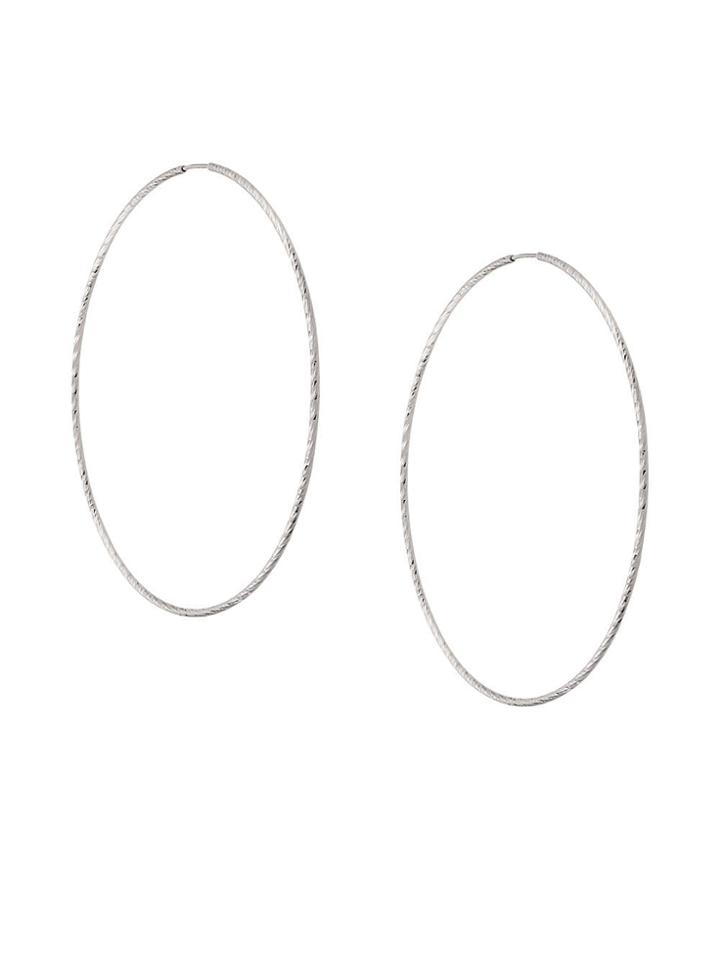 Maria Black 14kt White Gold Liv 65 Hoop Earrings - Silver