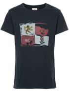 Kent & Curwen Distressed Flag Print T-shirt - Blue