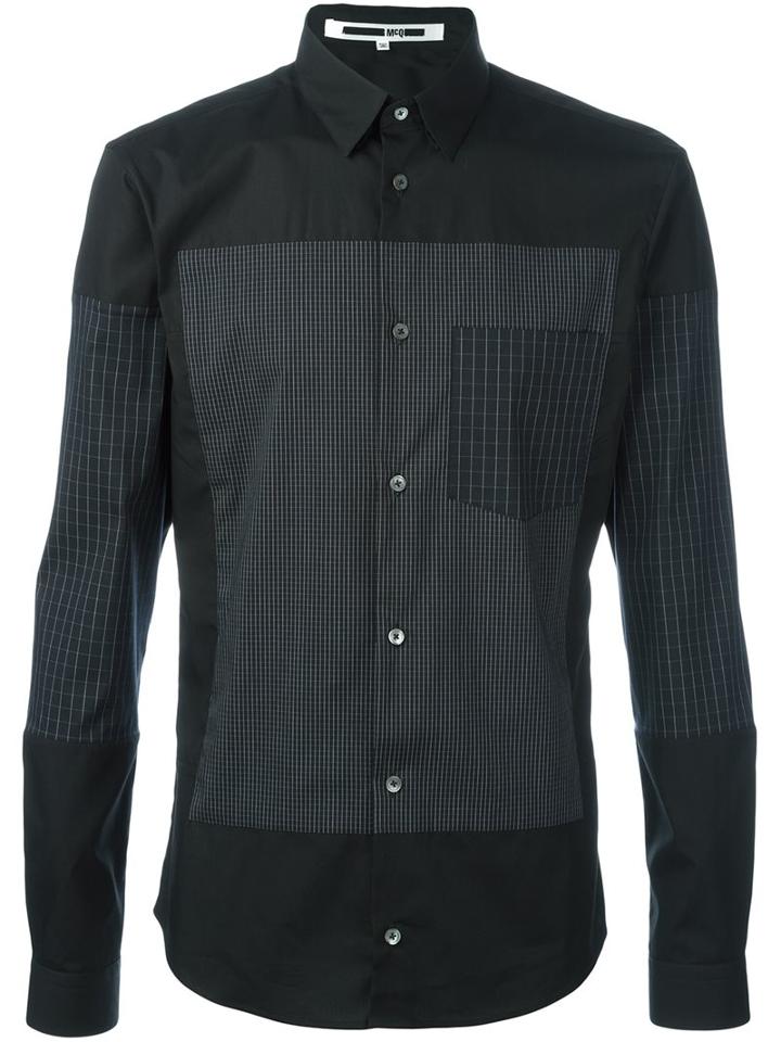 Mcq Alexander Mcqueen Check Panelled Shirt