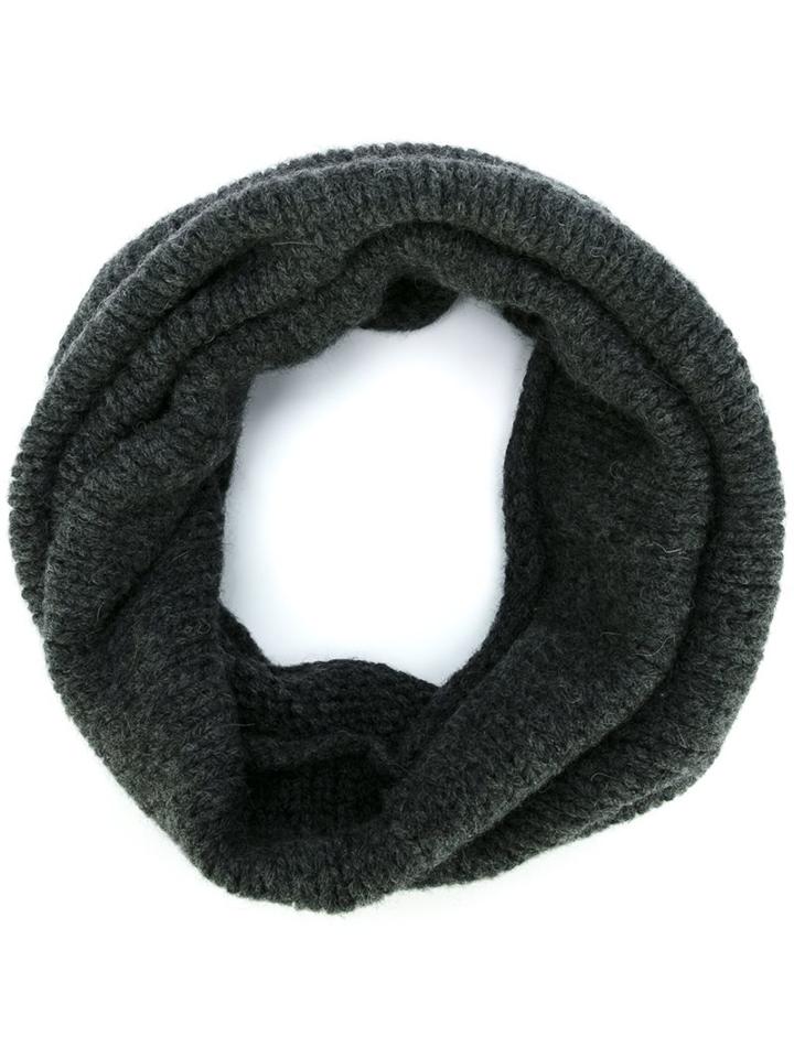 Roberto Collina Wrapped Scarf, Men's, Grey, Nylon/camel Hair/merino