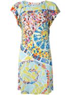 Emilio Pucci Stained Glass Print Dress, Women's, Size: 46, Viscose/silk
