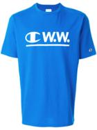 Champion X Wood Wood Logo Print T-shirt - Blue