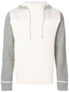 Sacai Drawstring Neck Sweater - White