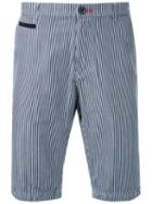 Loveless Striped Bermuda Shorts, Men's, Size: 2, Blue, Cotton/tencel