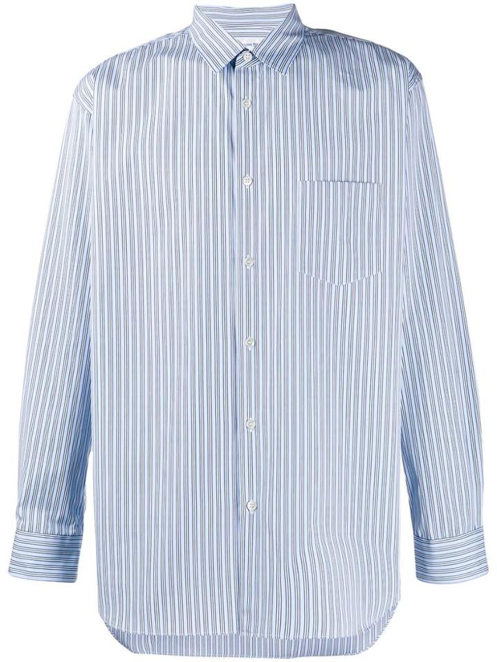 Comme Des Garçons Shirt Formal Striped Shirt - Blue
