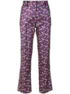 Philosophy Di Lorenzo Serafini Flared Jacquard Trousers - Multicolour
