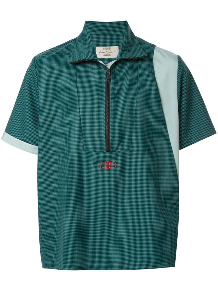 Necessity Sense Zipped Neck Shirt - Green