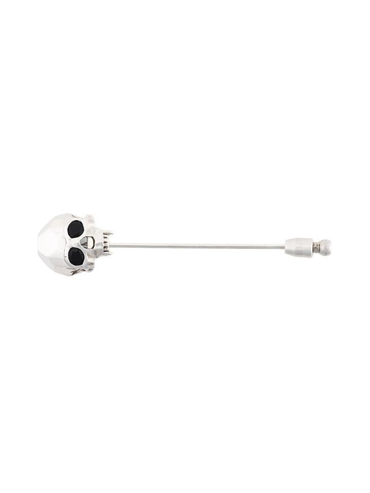 Kasun London Vampire Skull Brooch - Metallic