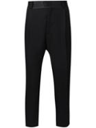 Haider Ackermann Lateral Stripe Tapered Trousers, Men's, Size: 52, Black, Wool