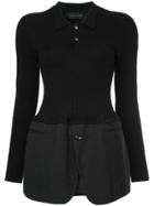 Comme Des Garçons Vintage Knitted Polo Top - Black