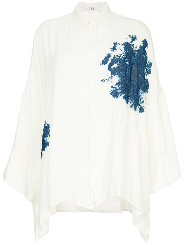 Y's Splash Print Shirt - White