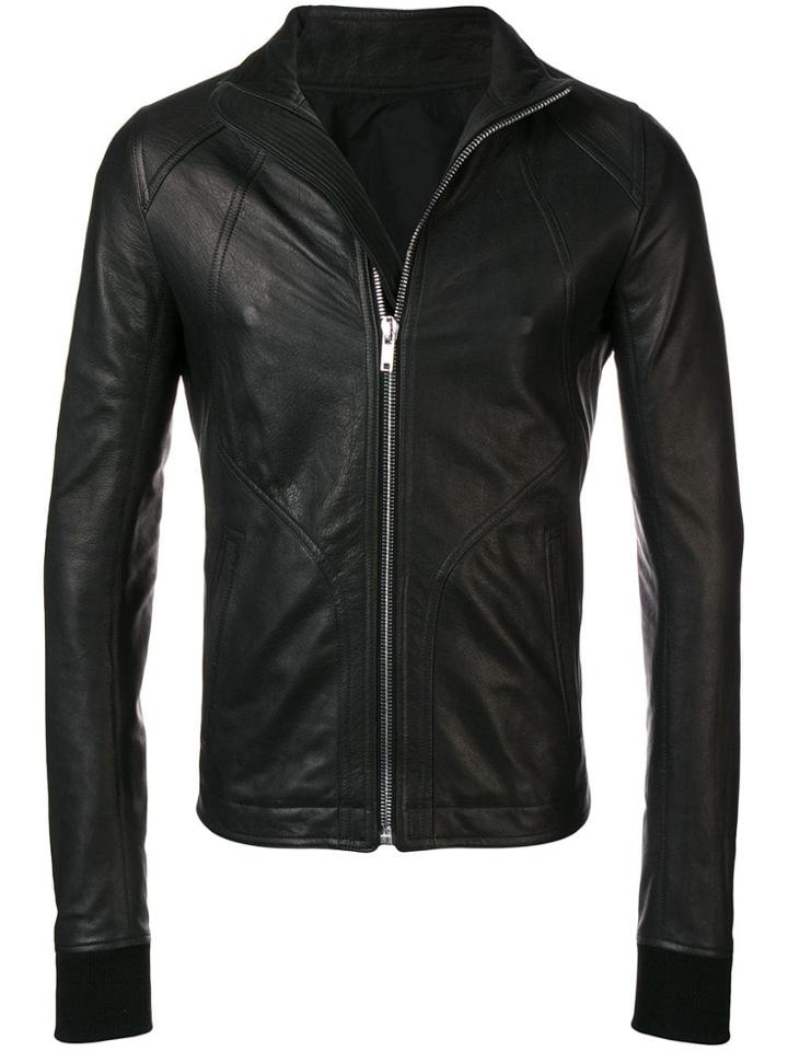 Rick Owens High-neck Biker Jacket - Black